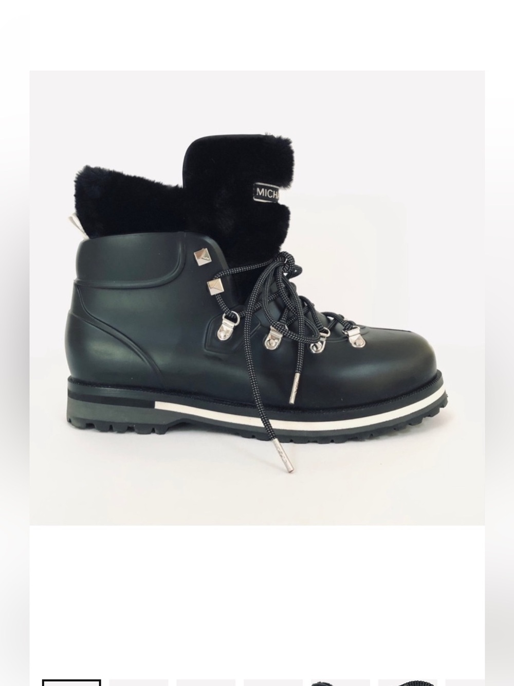 Michael Kors Lanis Waterproof Lace-Up Boot Fur tri